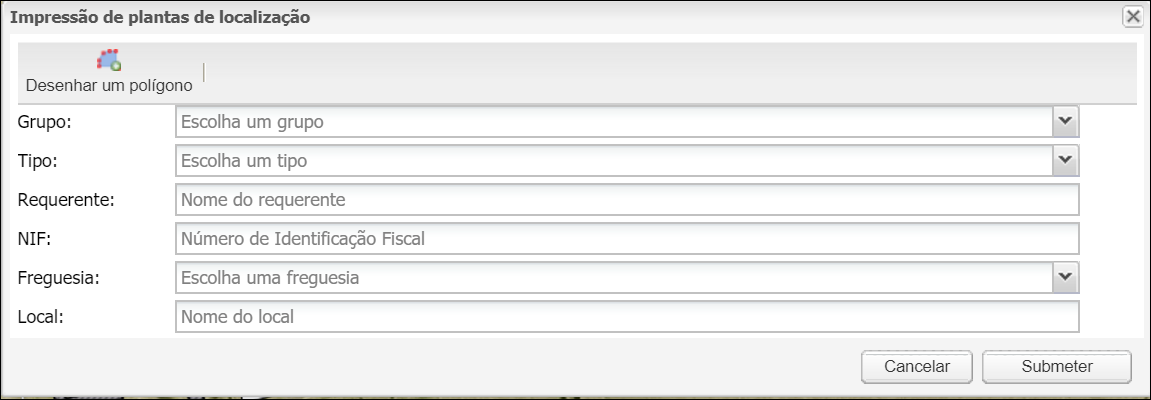 Impressão Plantas Localização
